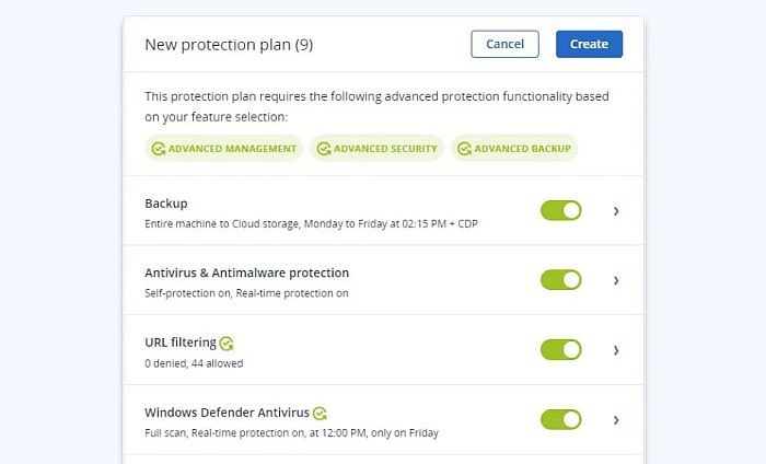 acronis sajber plan