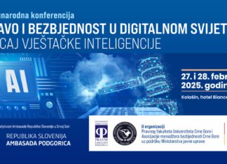 Ne propustite Međunarodnu konferenciju „Pravo i bezbjednost u digitalnom svijetu: Uticaj vještačke inteligencije“ Ne propustite Međunarodnu konferenciju „Pravo i bezbjednost u digitalnom svijetu: Uticaj vještačke inteligencije“
