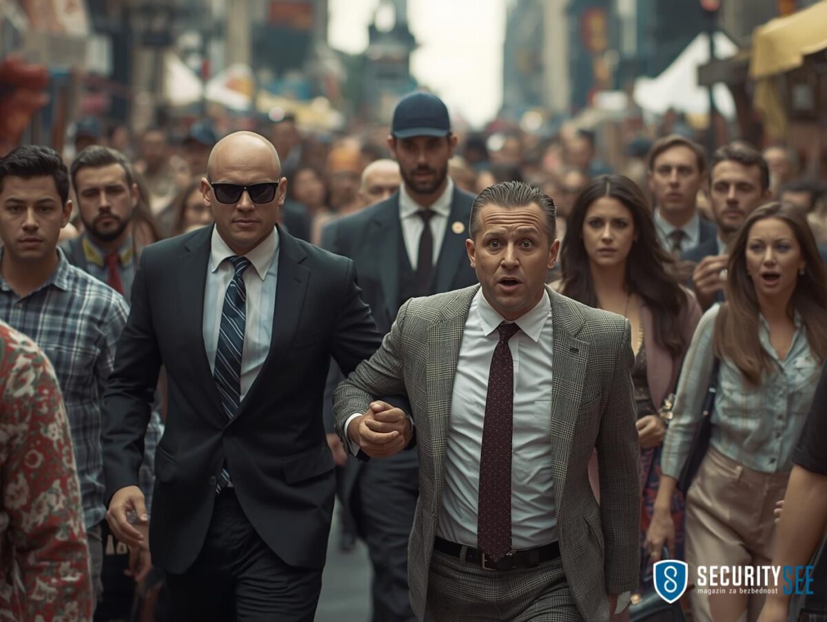 telohranitelj evakuisao porgešnog čoveka